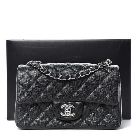 chanel caviar rectangular mini|CHANEL Caviar Quilted Mini Rectangular Flap Charcoal.